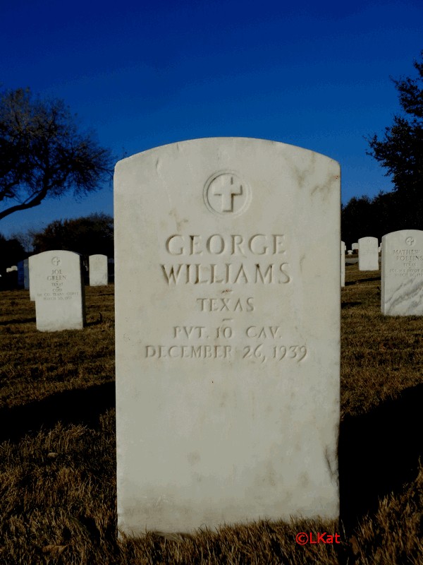 George Lee Williams, Fort Sam Houston National Cemetery, by LKat, 19 Dec. 2016, used with permission